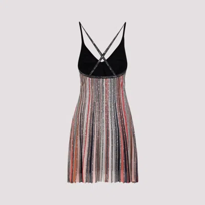Shop Missoni Multicolored Short Dress For Women | Ss24 Collection By Elite Italian Designer In Tan