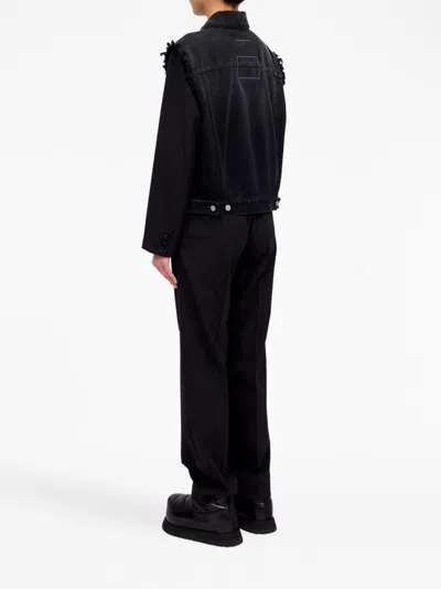Shop Mm6 Maison Margiela Black Denim Jackets For Women In 23fw Collection