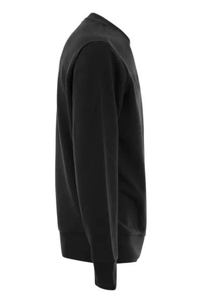 Shop Moncler Black Cotton Sweatshirt For Men | Ss24 Collection