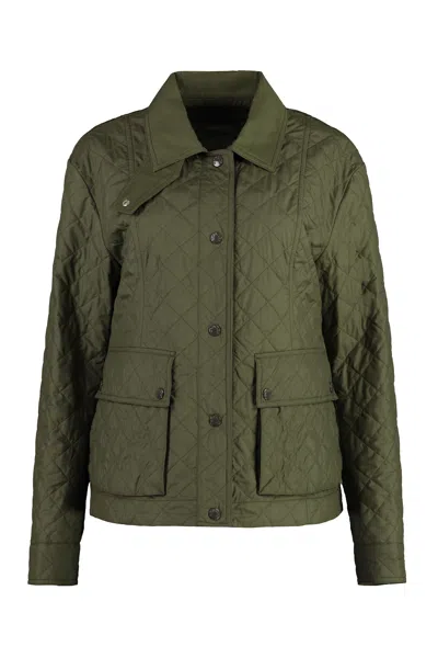 Shop Moncler Galene Techno Fabric Jacket In Green For Women