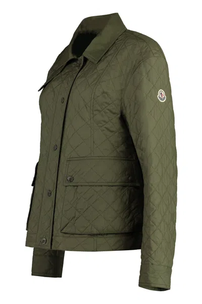 Shop Moncler Galene Techno Fabric Jacket In Green For Women