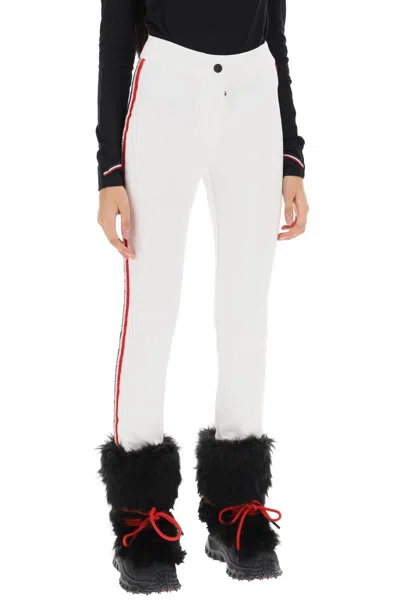Shop Moncler Tricolor Sporty Pants For Women In White
