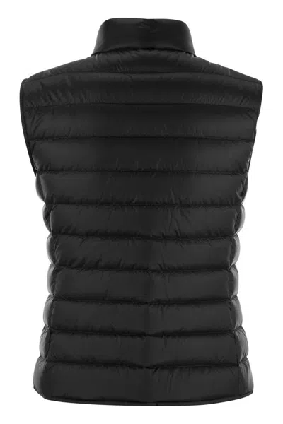 Shop Moncler Slim Fit Padded Vest For Women In Black
