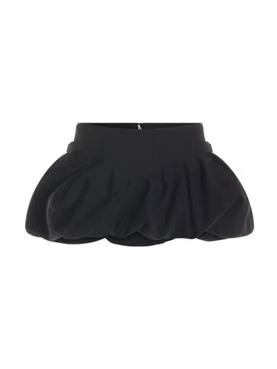 Shop Mugler Black Micro Bubble Skirt For Women Fw23