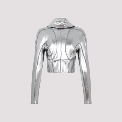 MUGLER METALLIC HOODED JACKET FOR WOMEN 