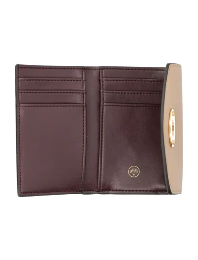 Shop Mulberry Leather Multi-card Wallet With Brass Hardware And Postman's Lock Closure In Maple