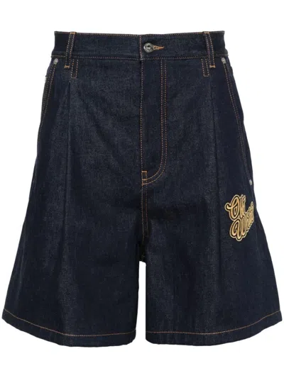 Shop Off-white Vintage-inspired Denim Shorts For Men In Raw Blue In Rawblueg