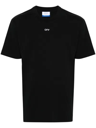 Shop Off-white Slim Black T-shirt For Men