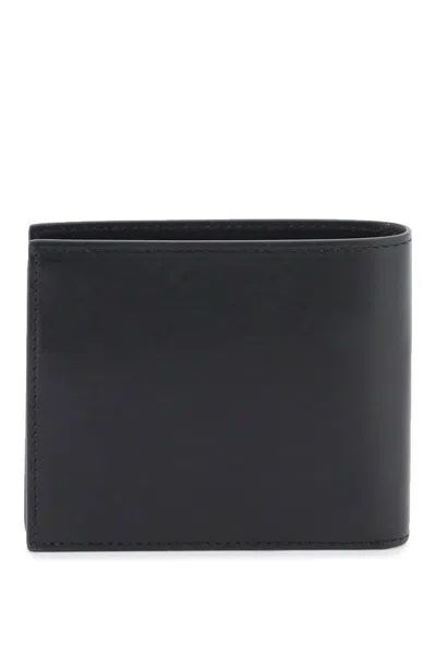 Shop Off-white Black Leather Bifold Wallet For Men