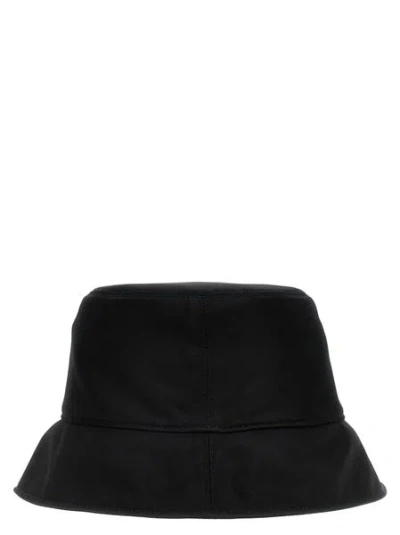 Shop Off-white Black Logo-embroidered Bucket Hat For Women