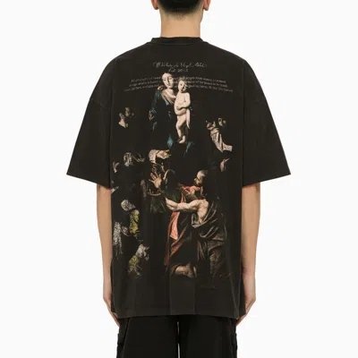 Shop Off-white Men's Caravaggio Mery Graphic T-shirt In Black