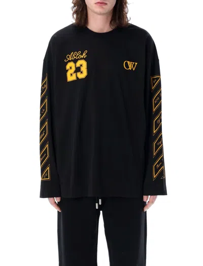 Shop Off-white Men's Skate Long Sleeves T-shirt In Black For Ss24