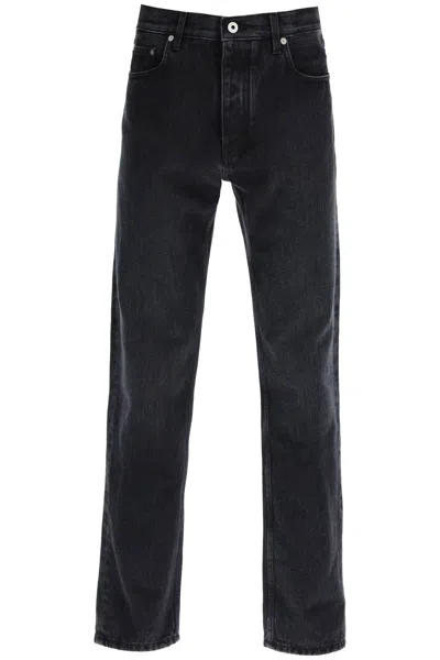 Shop Off-white Vintage Washed Grey Regular Fit Tapered Leg Jeans For Men