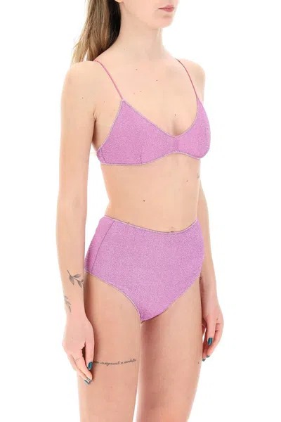 Shop Oseree Luminous High-waisted Bikini Set In Viola For Women