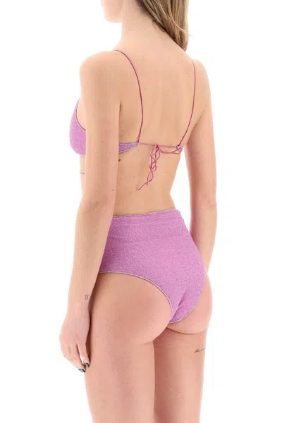 Shop Oseree Luminous High-waisted Bikini Set In Viola For Women