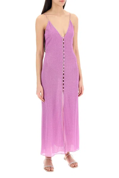 Shop Oseree Lurex Knit Midi Dress For Women In Mixed Colours In Multicolor