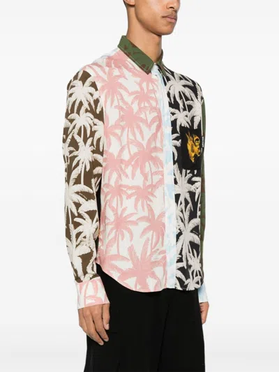 Shop Palm Angels Multicolour Palm-tree Print Shirt For Men In Multicolor