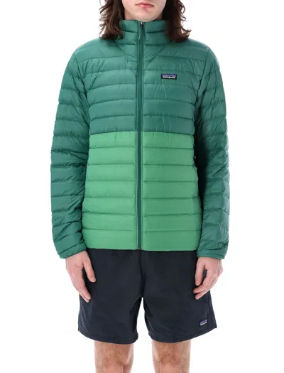 Shop Patagonia Men's Down Sweater Jacket In Gather Green For Ss24 In Gather_green