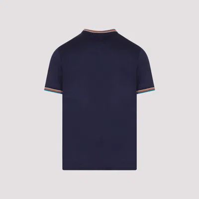 Shop Paul Smith Blue Cotton T-shirt For Men