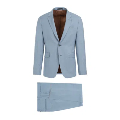 Shop Paul Smith Blue Wool Suit For Men