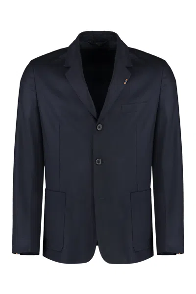 Shop Paul Smith Blue Wool-cashmere Blend Two-button Blazer For Men