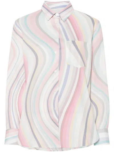 Shop Paul Smith Multicolour Striped Cotton Shirt For Women