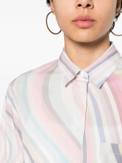 Shop Paul Smith Multicolour Striped Cotton Shirt For Women