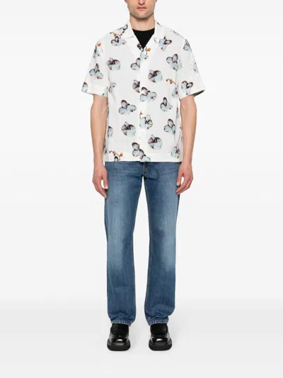 Shop Paul Smith Printed Regular Fit Shirt In White