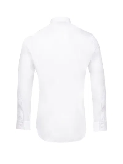 Shop Philipp Plein White Skull&bones Long-sleeve Cotton Shirt For Men