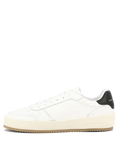 Shop Philippe Model Paris Men's White Leather Sneakers For Ss24