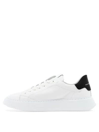 Shop Philippe Model Paris Men's White Temple Low Sneakers For Ss24