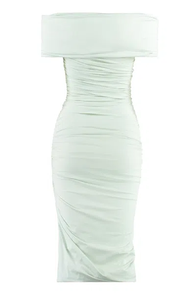 Philosophy Di Lorenzo Serafini Blue Draped Dress For Women In Light Blue