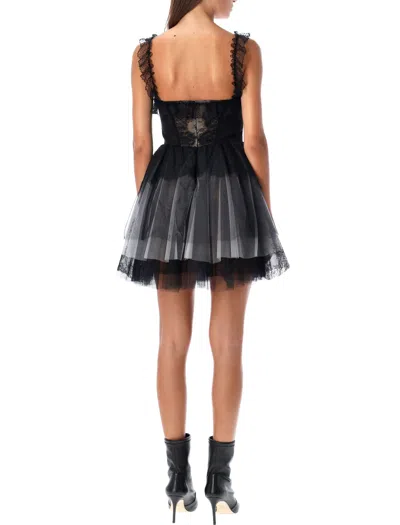 Shop Philosophy Di Lorenzo Serafini Elegant Black Lace And Tulle Mini Dress For Women
