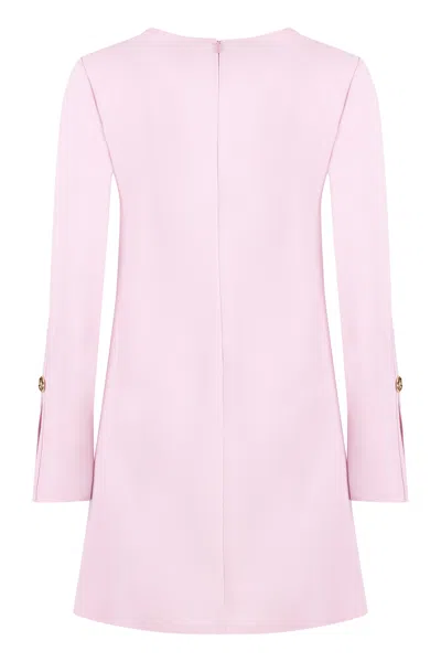 Shop Pinko Pink Cut Out Dress With Decorative Buttons And Cuffs