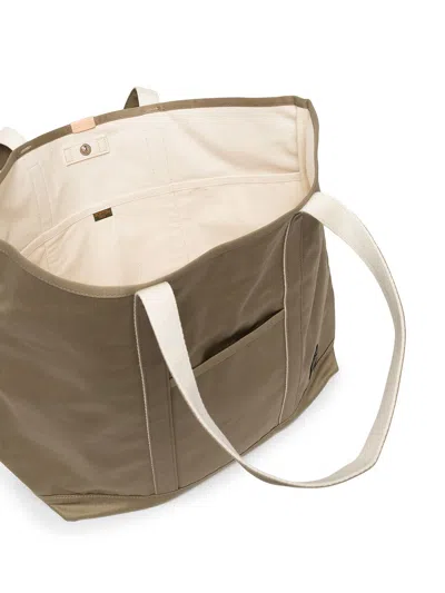 Shop Porter Beige Cotton Tote Handbag For Men In Tan
