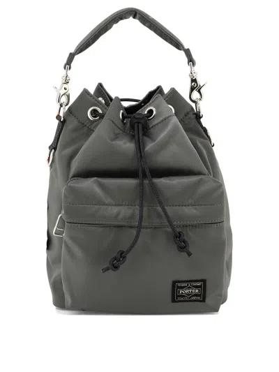 Shop Porter Yoshida "balloon Small" Shoulder Handbag In Gray