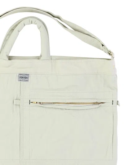 Shop Porter Yoshida "mile 2way" Tote Handbag Handbag In Tan