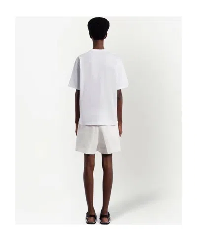 Shop Prada White Cotton Men's T-shirt For Summer 2024 |  Girocollo Mc