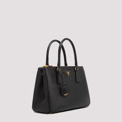 Shop Prada Elegant Black Leather Top-handle Handbag For Women