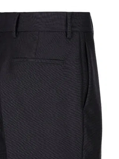 Shop Prada Elegant Black Wool Blend Trousers For Men