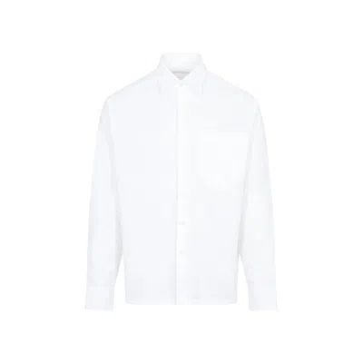 Shop Prada The Classic White Poplin Shirt For The Modern Gentlemen