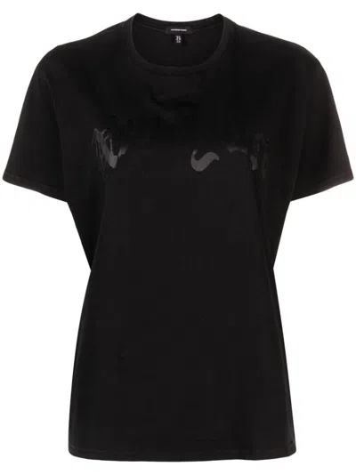Shop R13 Japanese Cotton Boy New York-print T-shirt In Black