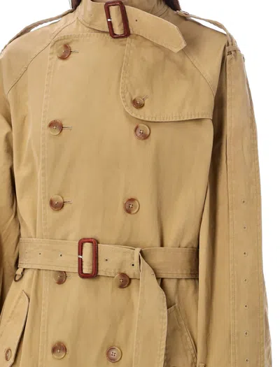 Shop R13 Oversized Deconstructed Trench Jacket In Tan For Women