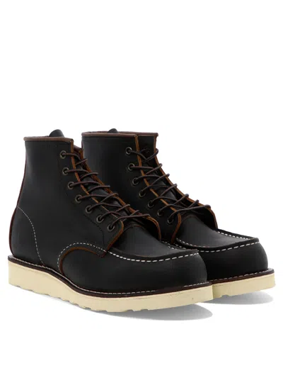 Shop Red Wing Shoes Men's Classic Moc Lace-up Boots In Black