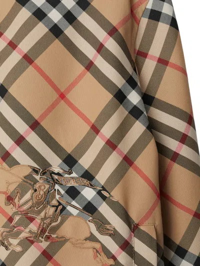 Shop Burberry Reversible Cropped Jacket With  Check Motif In Beige