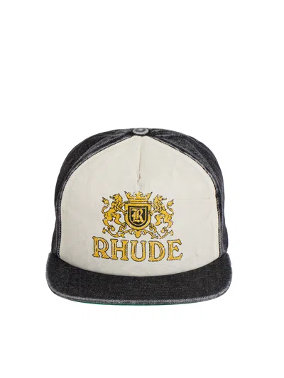 Shop Rhude Hat Cresta Denim In Black
