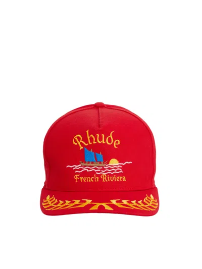 Shop Rhude Hat Riviera Sailing In Red