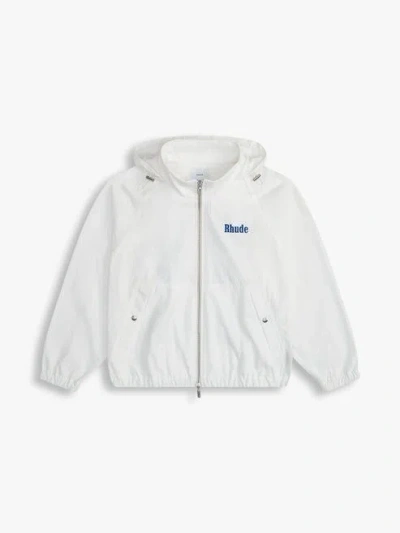 Shop Rhude White Nylon Track Jacket For Men