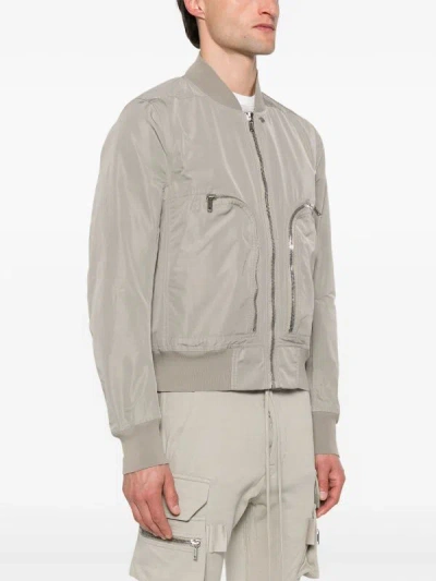 Shop Rick Owens Taupe Grey Men's Flight Bomber Jacket For Ss24 In Gray