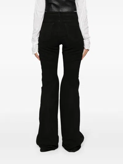 Shop Rick Owens Black Cotton Blend Bootcut Denim Jeans For Women | Ss24 Collection